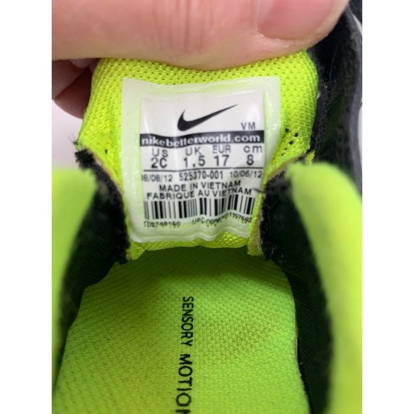 Nike Toddler 2C Lunar Glide 4 Black Green - Picture 6 of 10